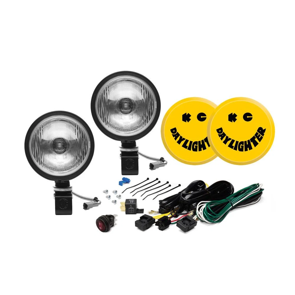 0234 – KC HILITE Driving/ Fog Light, Halogen Bulb 6 Inch Round 100 Watt Bulbs AMP Draw 8.33 AMP At 12 Volt Per Light ...